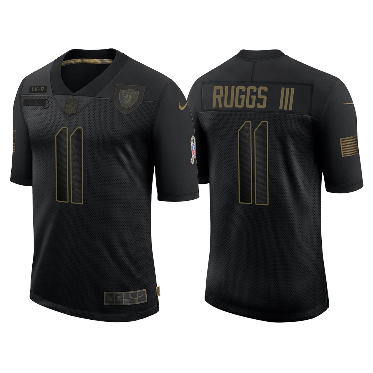 Men's Las Vegas Raiders #11 Henry Ruggs III  Black 2020 Salute To Service Limited Stitched Jersey